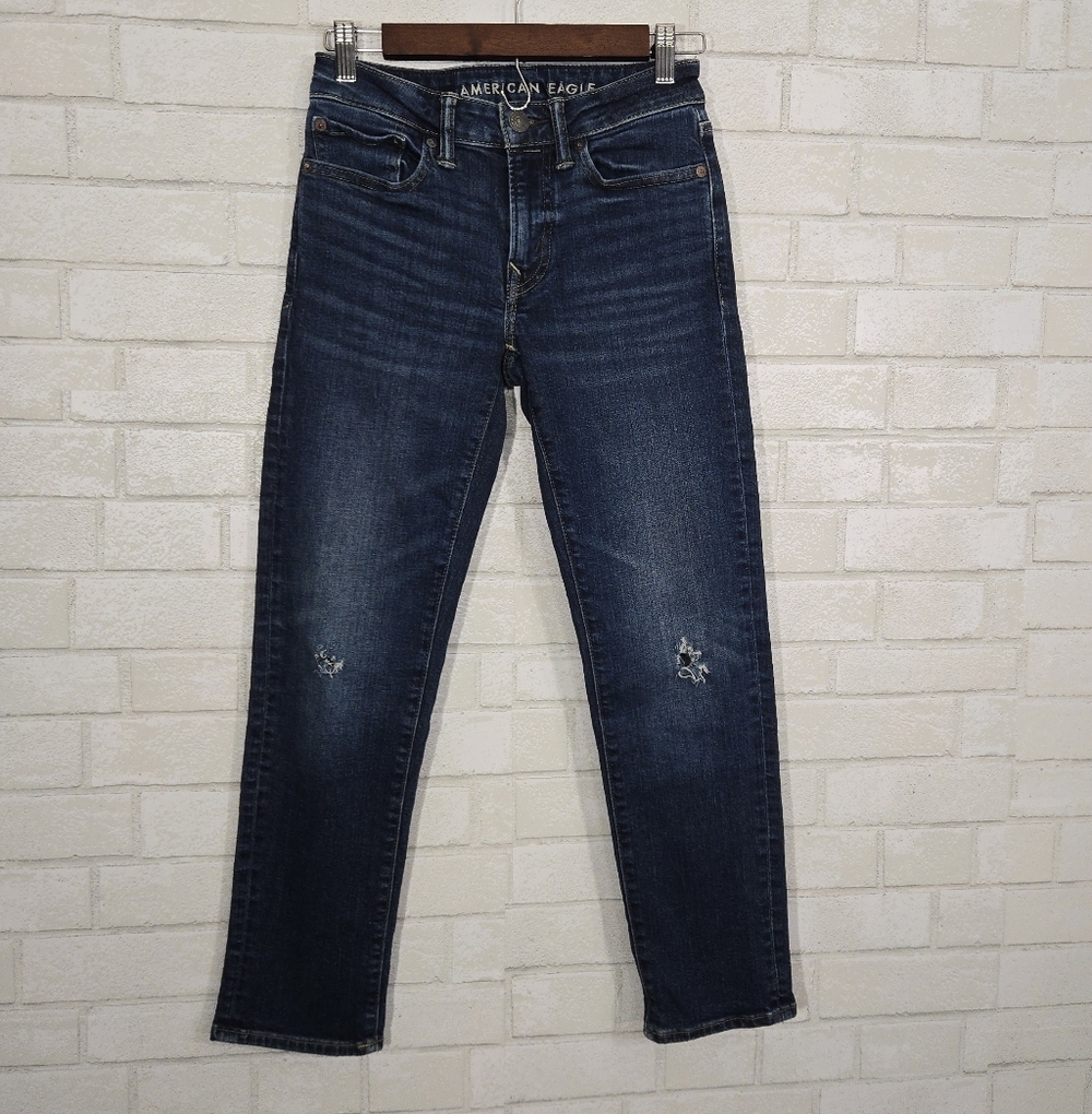 AEO air flex slim straight jeans‎